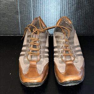 Men's Brown and Gray Casual Sneakers